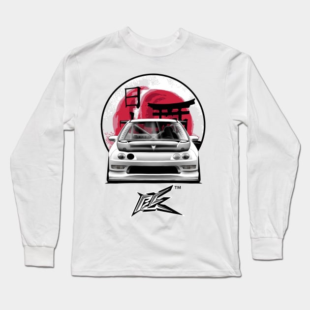 integra type r racecar lowered white Long Sleeve T-Shirt by naquash